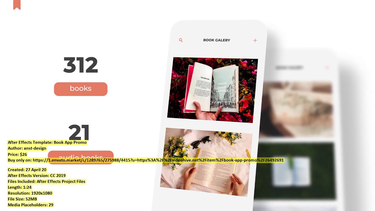 Book App Promo | After Effects Template | VideoHive 26492691 - YouTube