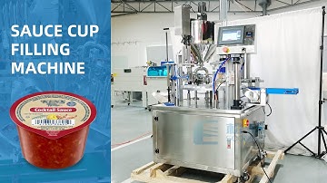 Automatic liquid sala ketchup tomato paste dipping sauce cup filling sealing machine