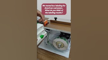 Have you ever seen this special box labeling way?  #labelingmachine #directselling