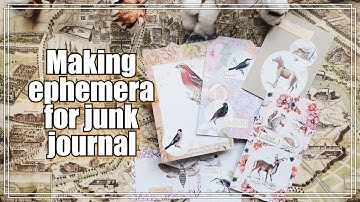 Making simple ephemera for junk journal (tags, journaling cards etc.)