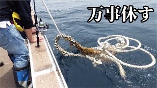 危険！運動会で使える程の巨大ロープからまさかのワタリ蟹