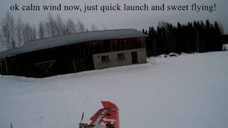 First time rc wing launch, FAIL (Tek Sumo)