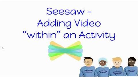 Seesaw - Adding Video within an Activity