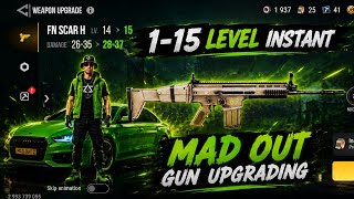 1-15 LEVEL GUN UPGRADE FASTEST TRICK 🚀 ||Sukuna Gaming YT||MAD OUT 2 @madout_official