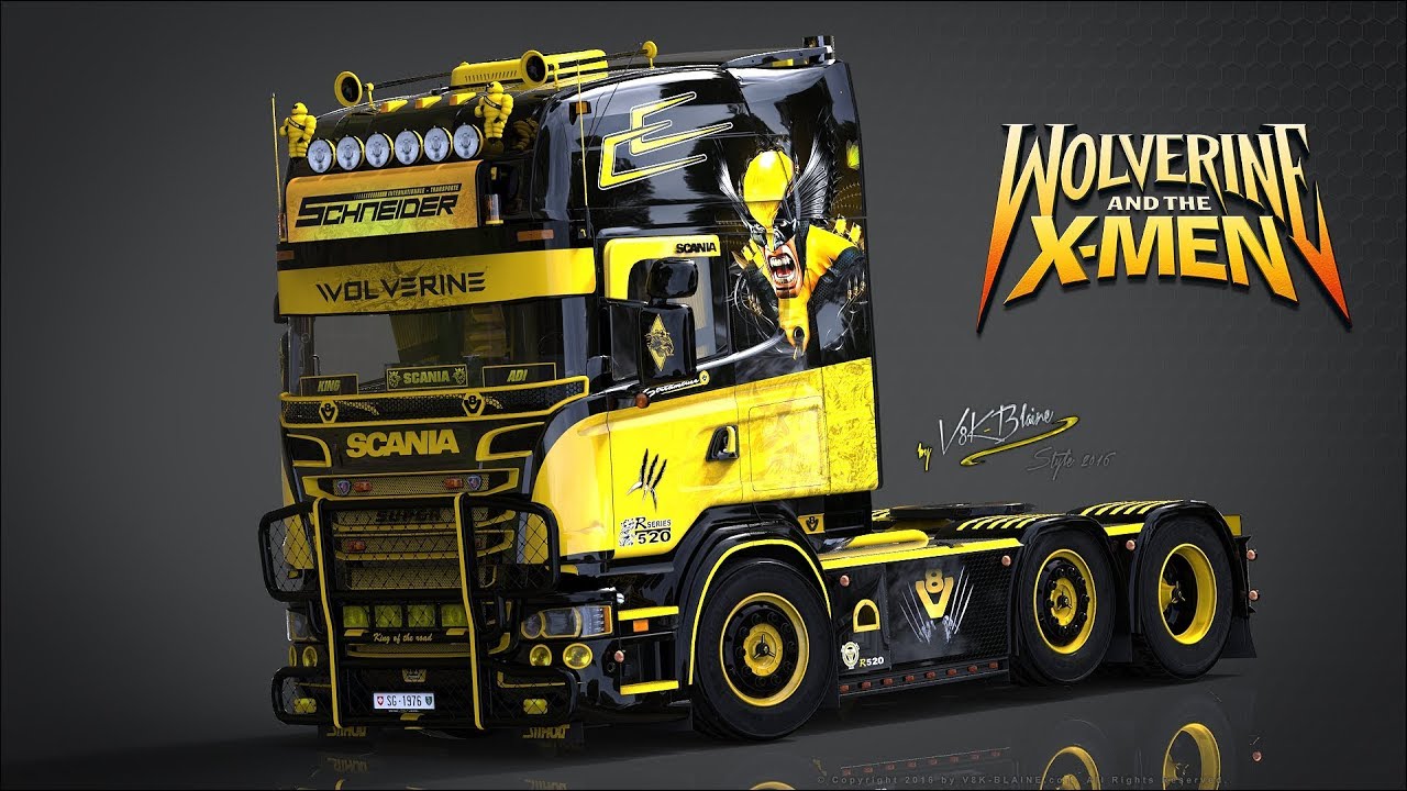 Euro Truck Simulator 2 V8K R520 Wolverine Scania [1.31] top mods skyrim