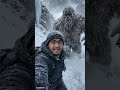 I Met a Yeti in the Himalayas 😨🏔️ | Time Travel AI Vlog #shorts