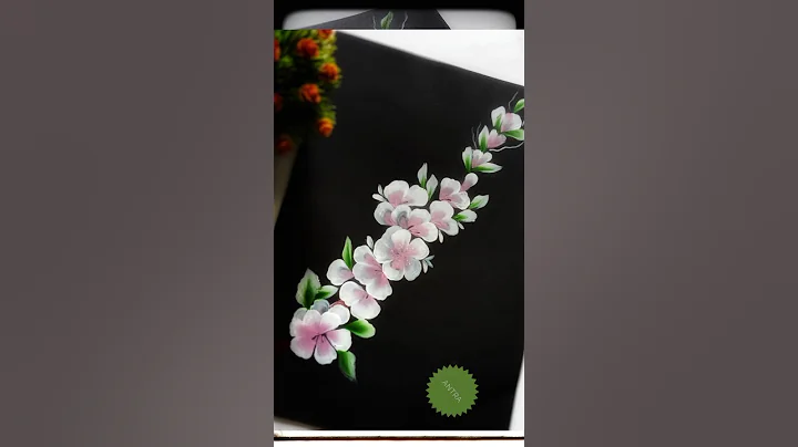 Cherry Blossom 🌼 flowers one stroke technique 🤩#cherryblossom #cherry #flowerpainting #youtubeindia