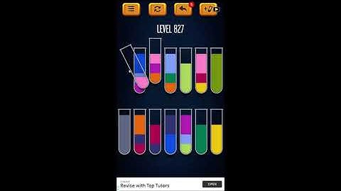 Water Sort Puzzle - Color Liquid Sorting Game Level 827 Solution
