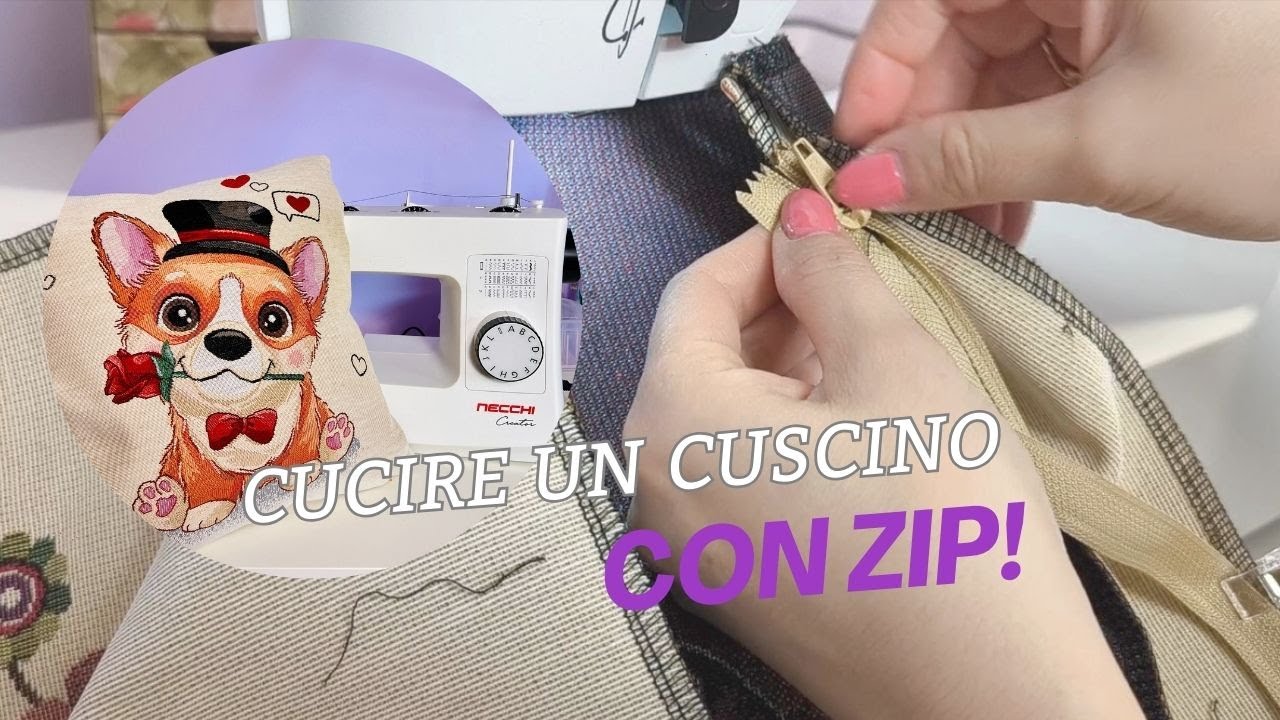 Cucire un cuscino con Zip, veramente in un LAMPO!