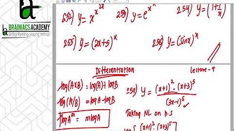 DIFFERENTIATION FOR XII SCI(LECTURE-9)