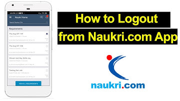 How to Logout from Naukri App on Android, iOS, iPhone?