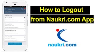 How to Logout from Naukri App on Android, iOS, iPhone? screenshot 2
