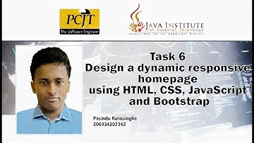 Pasindu Ranasinghe | Web Programming I Module Assignment- Task 6