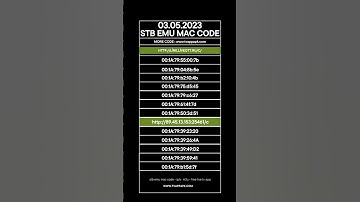 STB EMU MAC CODE DAİLY LİST [03.05.2023] [WWW.TVAPPAPK.COM]