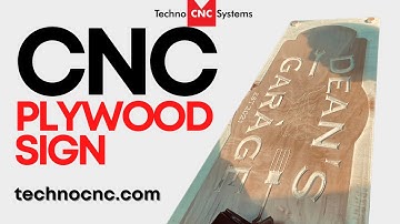 Plywood Sign Cut with Tabletop CNC Router | technocnc.com | Signage with CNC Machines