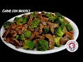 Receta China de carne con brocoli.