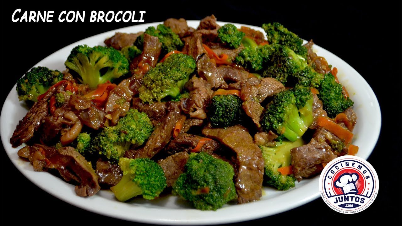 Como hacer carne con brocoli. Comida China - YouTube