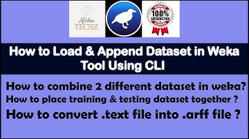 First time use weka : How to load & Append data set in weka tool using CLI #wekatutorial.