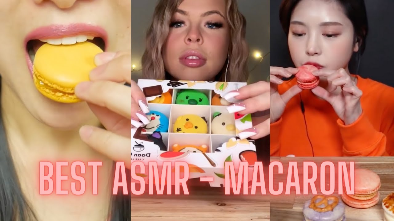 Best French Macarons, ASMR Rainbow Macarons, Mukbang Laduree Macarons, Eating Sounds, Soft Sounds
