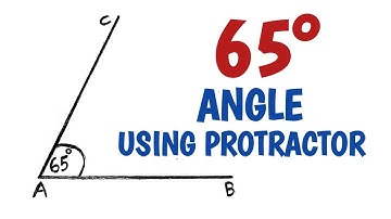 How to construct 65 degree angle using protractor