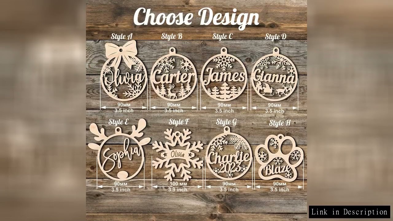 Custom Family Christmas Ornaments Laser Engraved Wood Tree Decor Personalized Xmas Bauble with Names