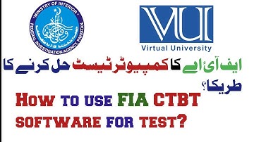 demo of fia mcqs test conducted by vu