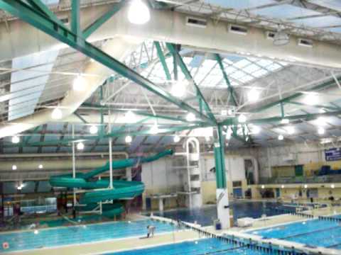 Commonwealth Pool interior video, Saanich, Victoria, British Colubia, Vancouver Island, Canada