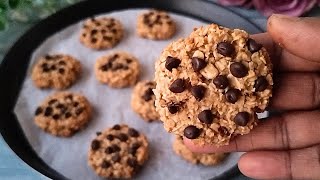 Only 4 ingredients snacks ready in just 15 minutes | No Egg & Sugar | Easy & Healthy Cookies Recipe