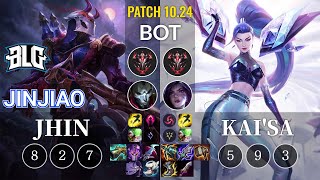 BLG Jinjiao Jhin vs Kai'Sa Bot - KR Patch 10.24