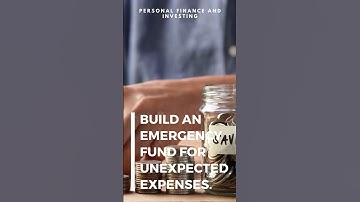 Build an emergency fund for unexpected expenses. / Money Mindset