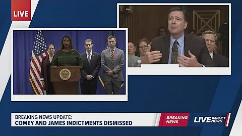 Judge dismisses James Comey, Letitia James indictments