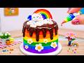 Best Seller Mini Cake Decoration 😍 Rainbow Cloud Cake With Chocolate Drip 🌈🍫🍰