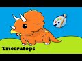 Triceratops dibujado con Paint