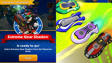 Sonic Dash - Extreme Gear Shadow New Character Unlocked - All Characters Unlocked Gameplay