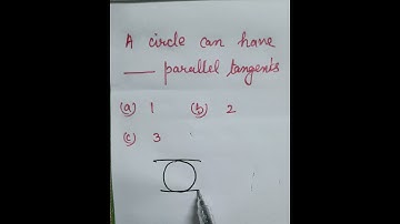 how many parallel tangents a circle can have