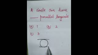how many parallel tangents a circle can have