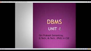 DBMS UNIT 1 PART 1