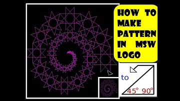 How to make a Pattern in MSW Logo/MSW LOGO command for Pattern/MSW logo command for class 4 & 5
