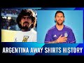 ARGENTINA WORLD CUP SHIRT HISTORY: YELLOW SHIRTS? WHITE SHIRTS? PURPLE? LIONEL MESSI, DIEGO MARADONA