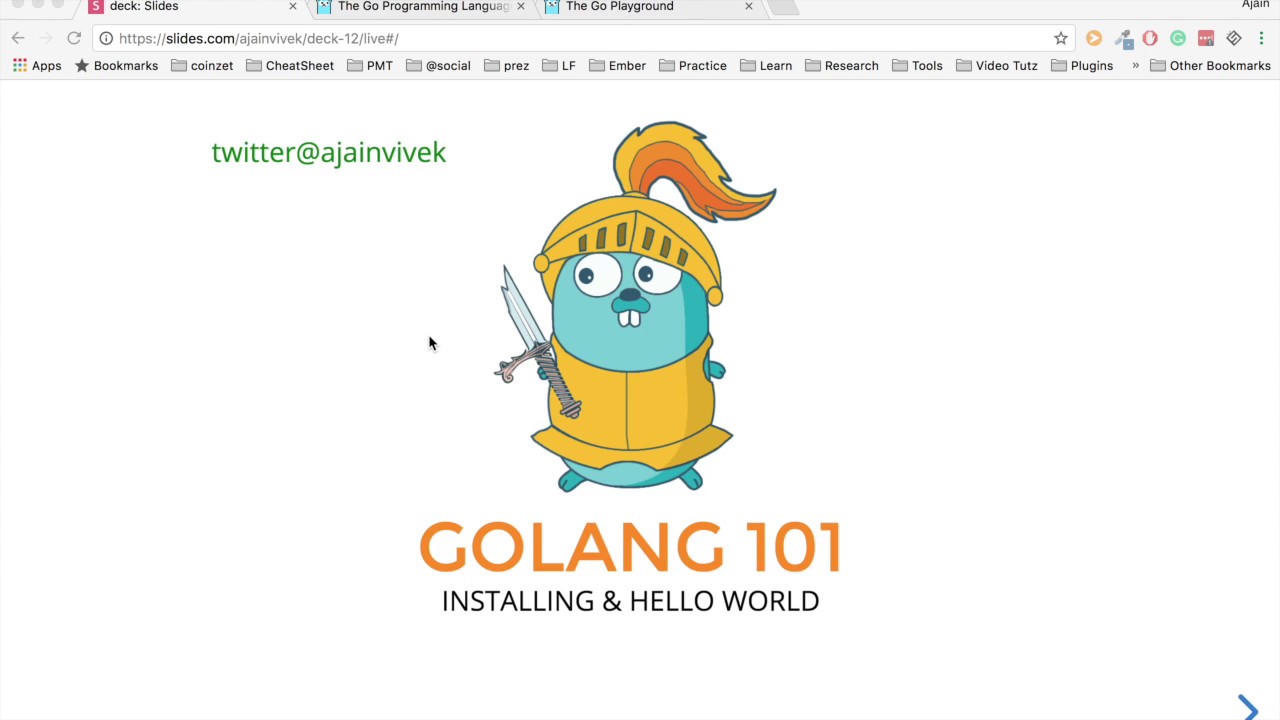 Golang 101 - Installing & Hello World - YouTube