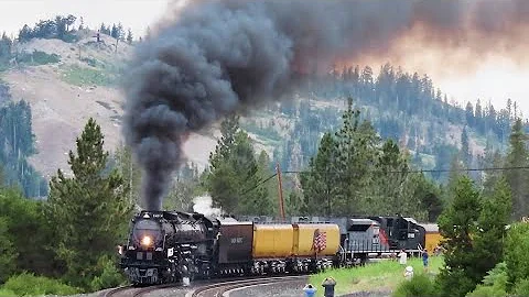 UNION PACIFIC BIG BOY #4014   CLIMBING DONNER PASS!!!  EPIC STACK TALK!!!