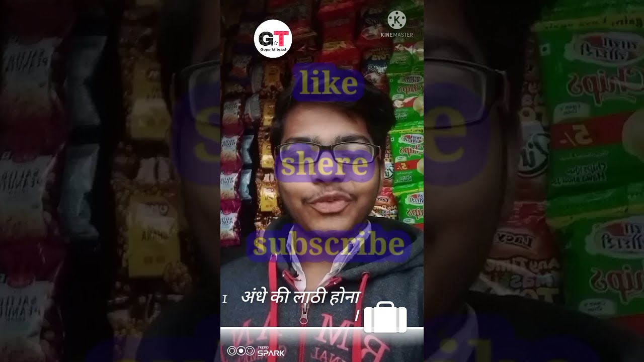 अंधे की लाठी होना। 
