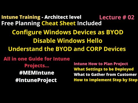 Intune Planning and Design BYOD Devices for Windows 10 Configurations