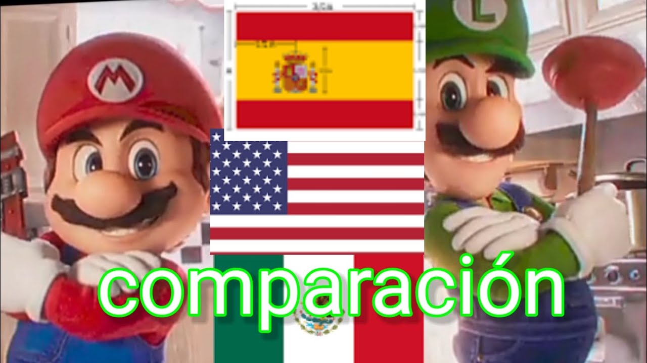 comparación de doblaje de súper Mario Bros la película comercial de ...