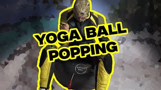 Pop Inflatable - Grey Yoga Ball Air Release Calm & Relaxing