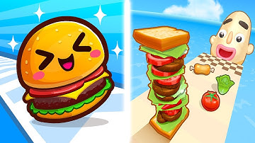 Food Run Vs Sandwich Runner - Satisfying Mobile games Walkthrough