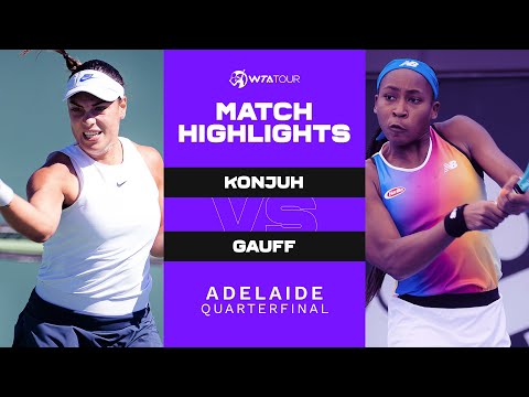 Download Ana Konjuh vs. Coco Gauff | 2022 Adelaide 250 Quarterfinal | WTA Match Highlights