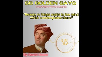 "Mind-Bending Musings: Unraveling a Profound Quote by David Hume | Quote No 02 | SB Golden Says