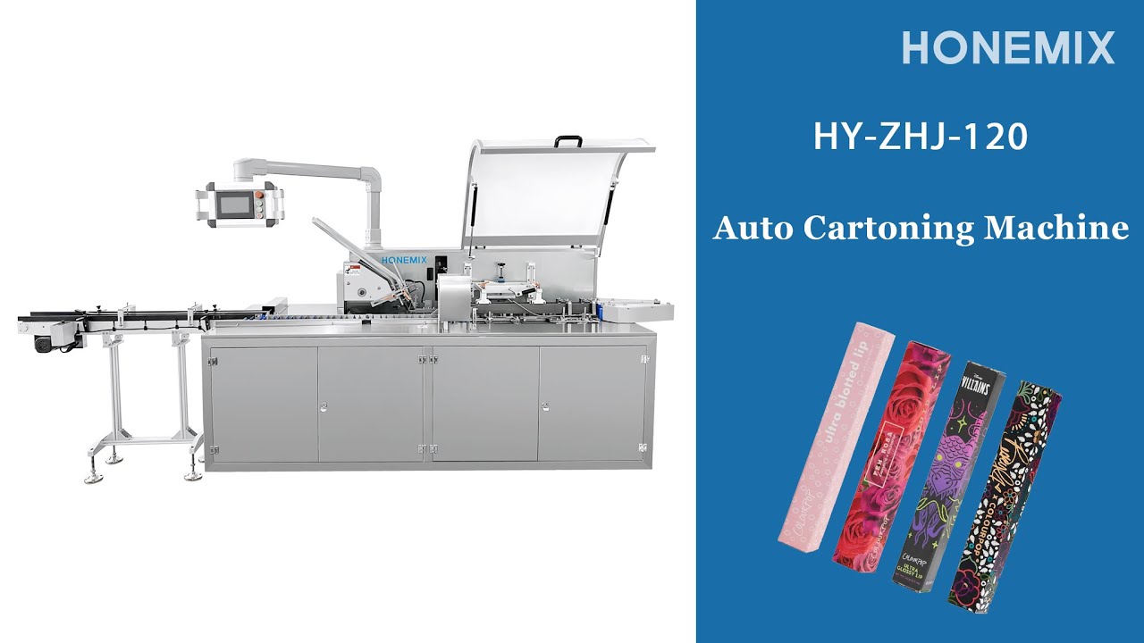 HY-ZHJ-120 Automatic cartoning machine horizontal carton packaging box ...