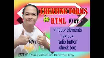How to create forms in HTML - Tagalog Tutorial Part 1